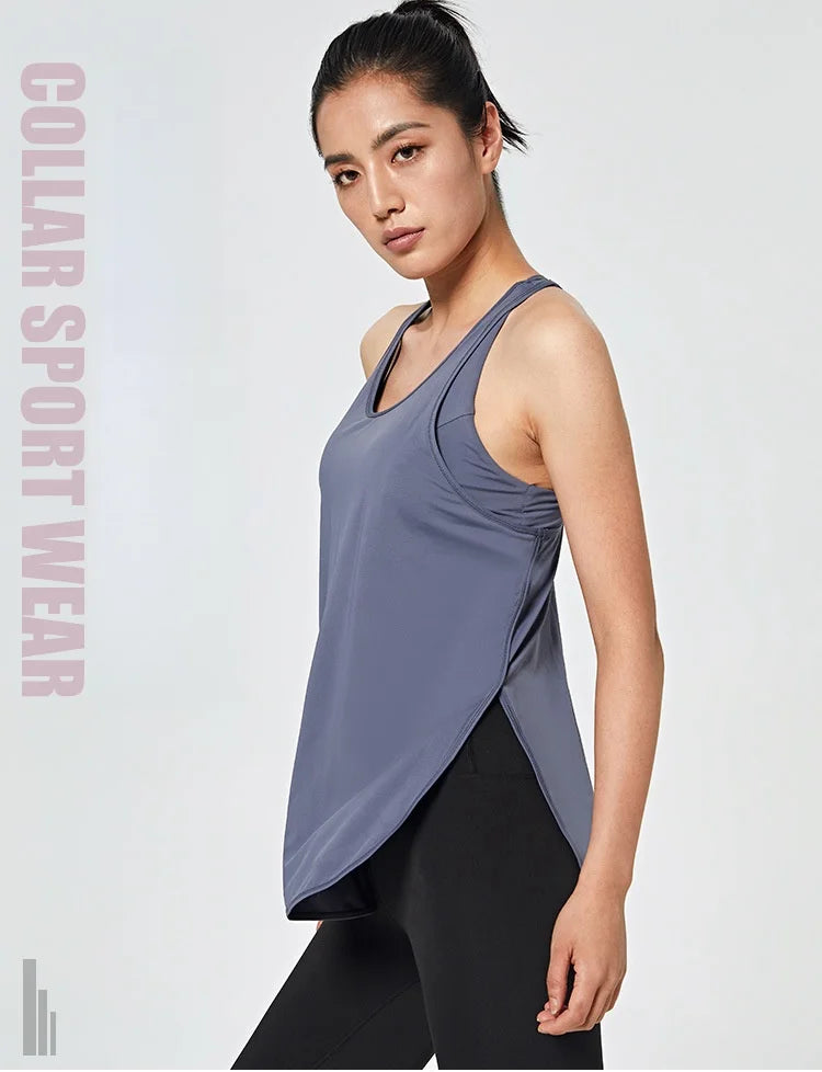 Fitness Yoga Gym Women Tank Crop Top with Bra Sleeveless Shirt Vest Running Quick Dry Sportswear One Piece Workout Clothing