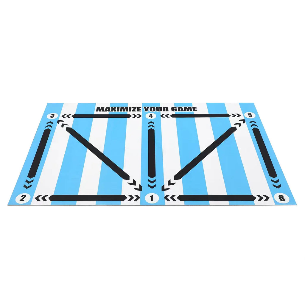 Soccer Ball Control Training Mat Stable Silent Rubber Base Digital Guidance Design Improve Ball Sense Daily Training