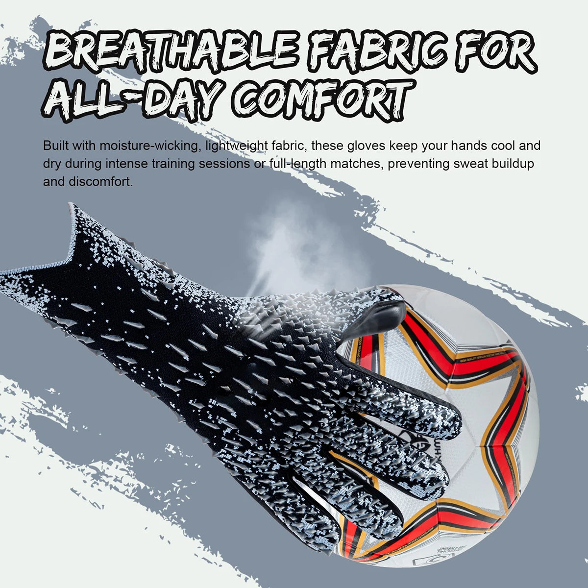 Soccer Goalie Goalkeeper Gloves for Youth and Adults with Enhanced Latex Palm Grip for Game and Training
