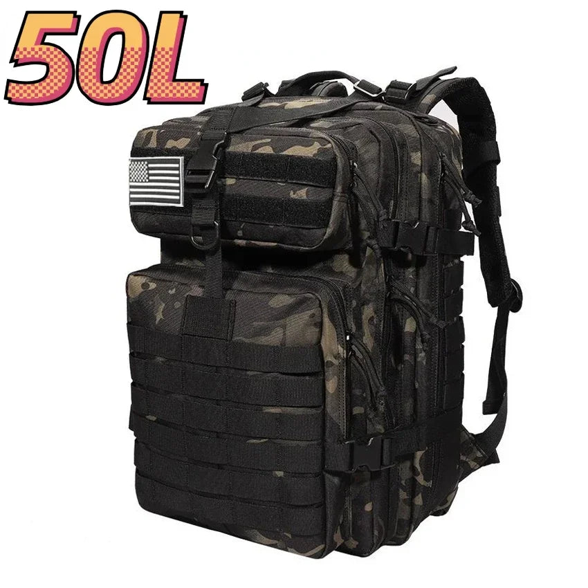 30L/50L 1000D Nylon Waterproof Trekking Fishing Hunting Backpack Outdoor Rucksack Tactical Sports Camping Hiking