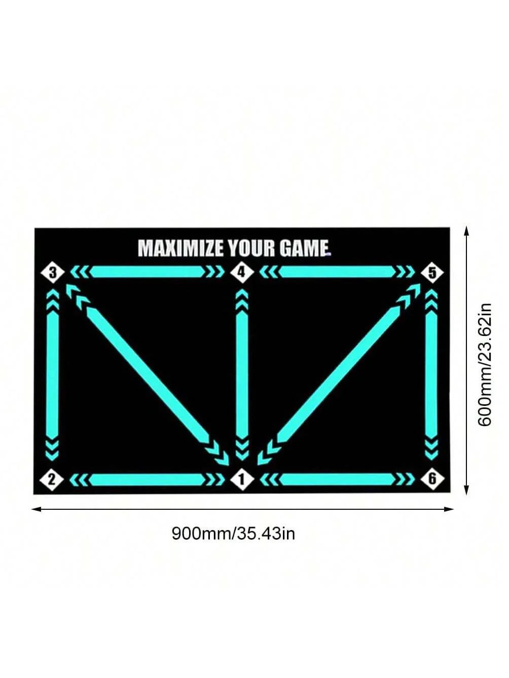 Soccer Ball Control Training Mat Stable Silent Rubber Base Digital Guidance Design Improve Ball Sense Daily Training