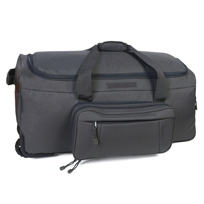 124L Large Capacity Tactical Duffel Bag, Rolling Heavy‑Duty Camping and Travel Luggage