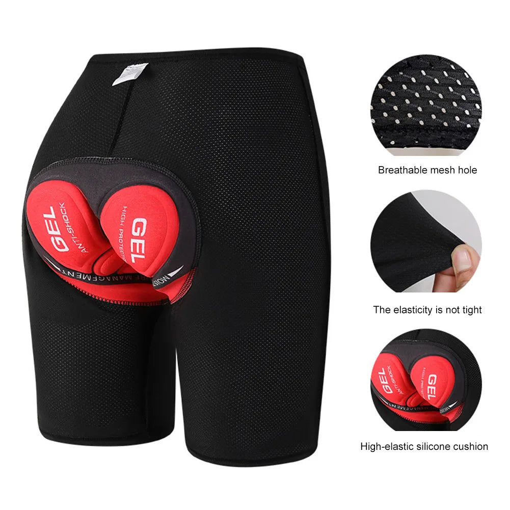 Mens Cycling Shorts with Breathable 3D Padding Lightweight Anti Slip Bike Underwear for Road and MTB Riding