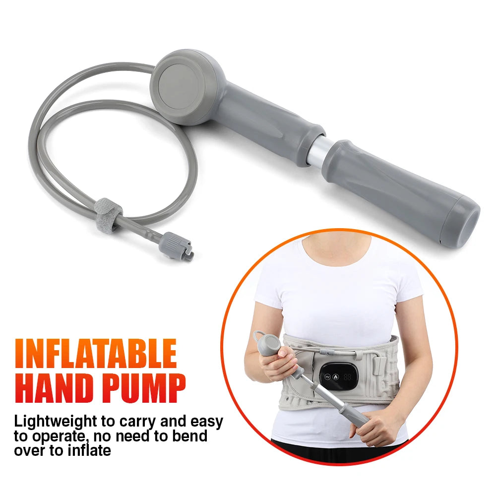 Inflatable Heating Massage Waist Belt Red Light Therapy Lumbar Support with Air Traction 5000mAh Rechargeable Design