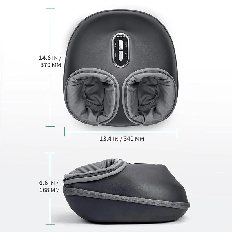 Foot Massager with Heat and Air Compression Shiatsu Kneading Roller for Muscle Relaxation and Stress Relief