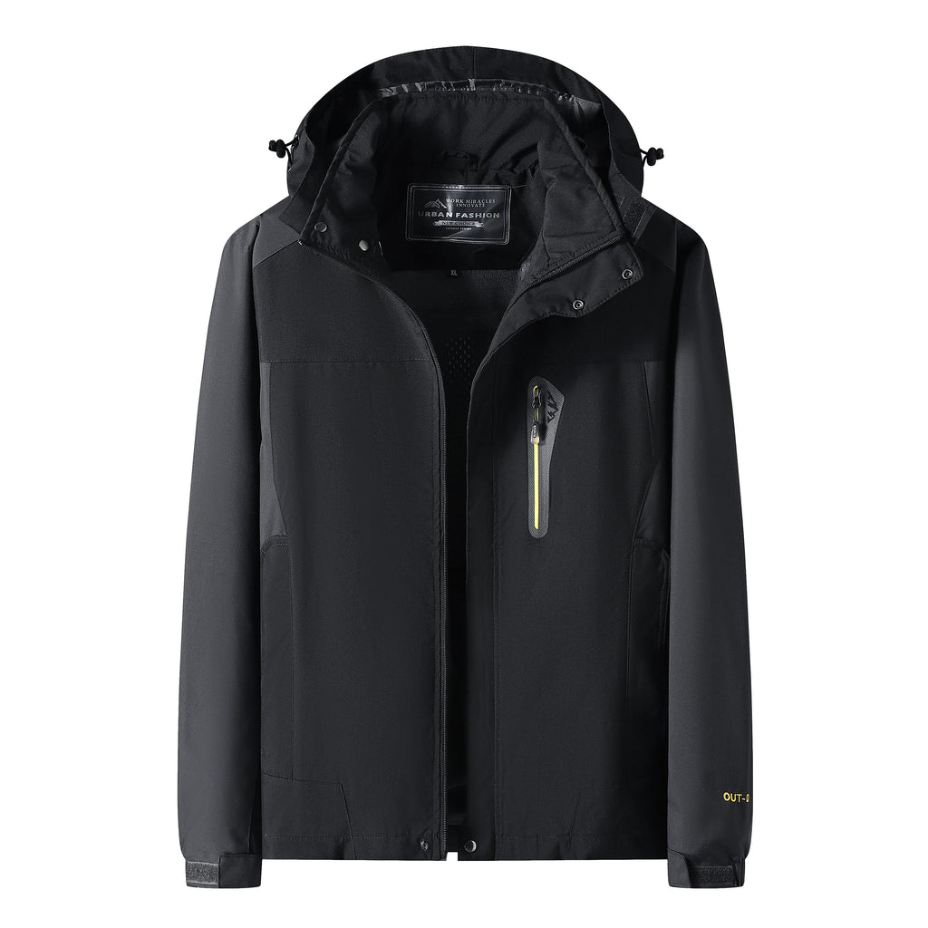 Men’s Waterproof Hiking Jacket Large Size Windproof Outdoor Windbreaker for Camping Hunting Running Trekking Fishing