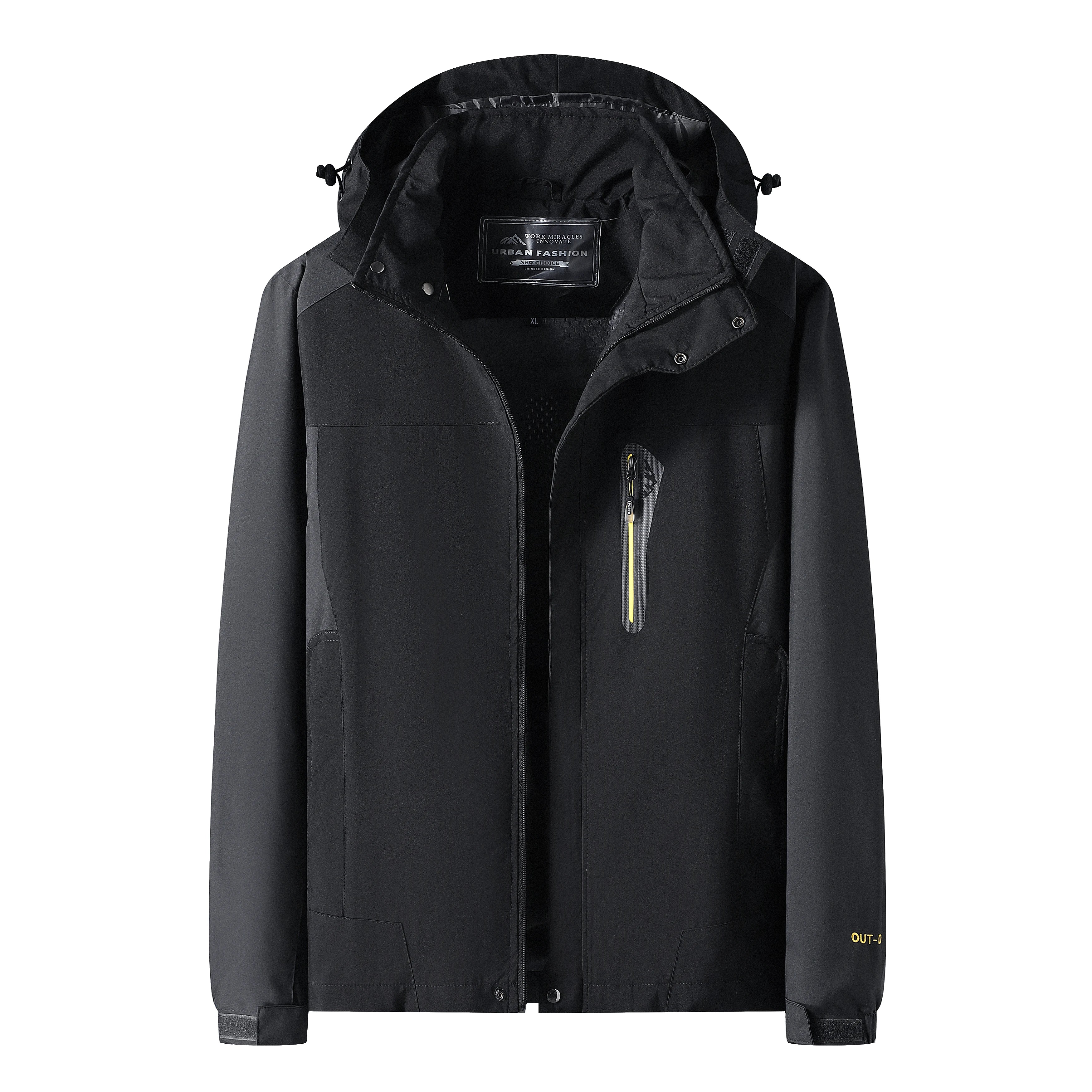 Men’s Waterproof Hiking Jacket Large Size Windproof Outdoor Windbreaker for Camping Hunting Running Trekking Fishing