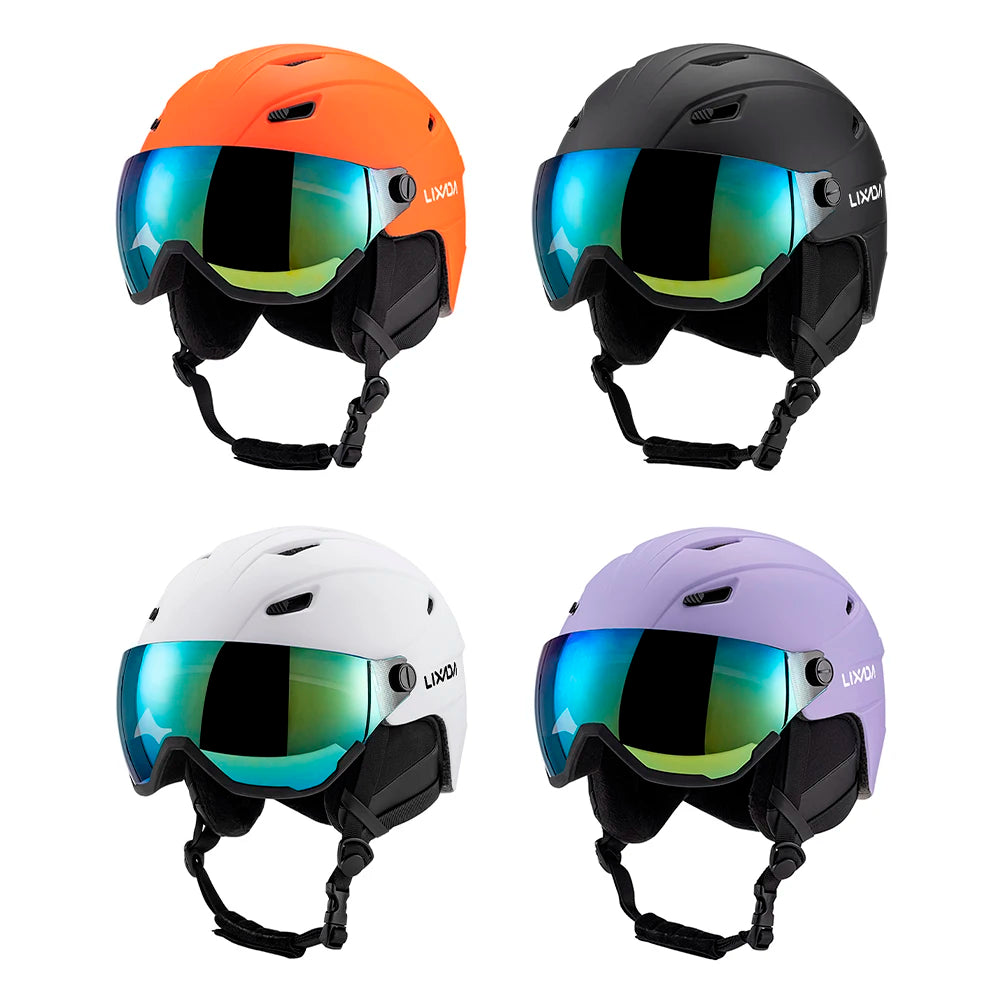 Integrated Ski Helmet Men and Women Snowboard Helmet with Removable Visor Goggles Men and Women Snowboard Wear