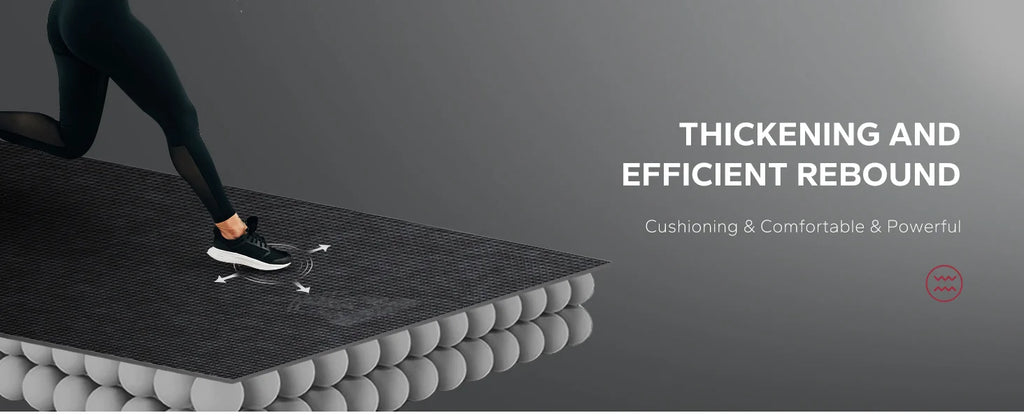 Large Home Gym Mat, 8mm Thick High Density PVC Non Slip, Shock Absorbing Fitness Flooring with Bands and Bag