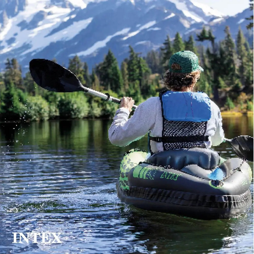 Pack of 2 One‑Person Inflatable Kayaks with Oars Pump Carry Bag and Repair Patch
